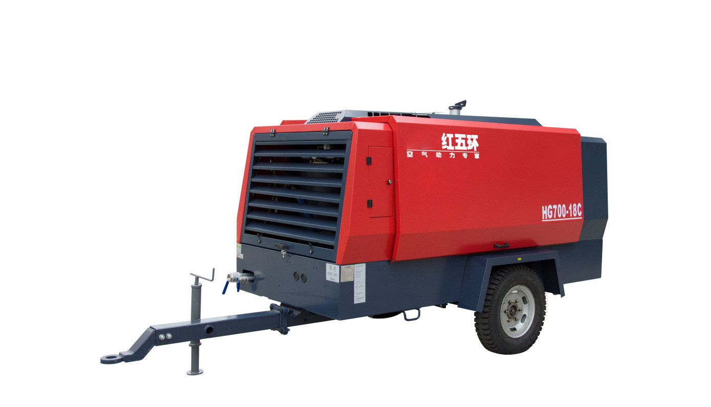 柴驅(qū)-HG系列單級(jí)高壓移動(dòng)空壓機(jī)（兩輪）HG650、HG750、HG550、HG700 柴移